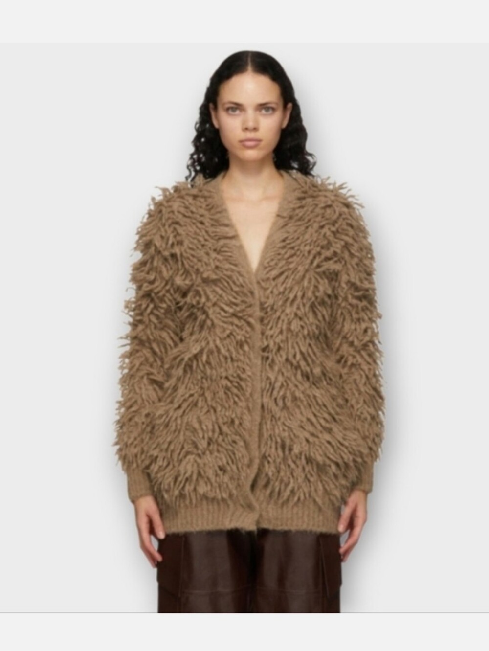 STELLA MCCARTNEY SHAG WOOL FUZZY ALPACA CARDIGAN